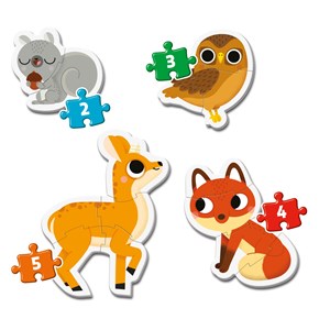 Clementoni (20814) - "Forest Animals" - 3 6 9 12 pezzi