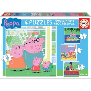 Educa (15918) - "Peppa Pig" - 6 9 12 16 pezzi