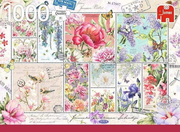 Jumbo (18597) - "Flower Stamps" - 1000 pezzi