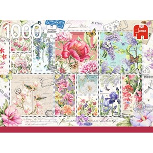 Jumbo (18597) - "Flower Stamps" - 1000 pezzi