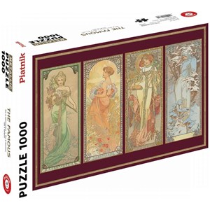 Piatnik (5576) - Alphonse Mucha: "The seasons" - 1000 pezzi