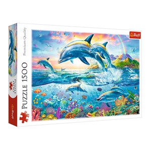 Trefl (26162) - "Dolphin Family" - 1500 pezzi