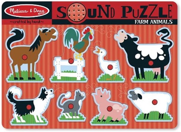 Melissa and Doug (10726) - "Farm Animals, Sound Puzzle" - 8 pezzi