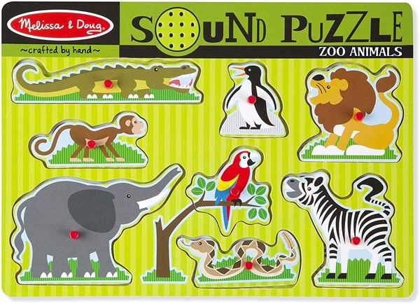 Melissa and Doug (10727) - "Zoo Animals, Sound Puzzle" - 9 pezzi