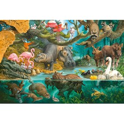 Schmidt Spiele (56306) - "Animal Families on the Shore" - 100 pezzi