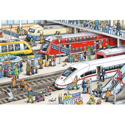 Schmidt Spiele (56328) - "At the train station" - 60 pezzi