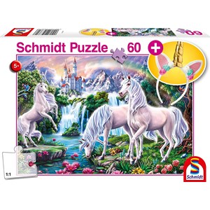 Schmidt Spiele (56331) - "Unicorns with Headband" - 60 pezzi