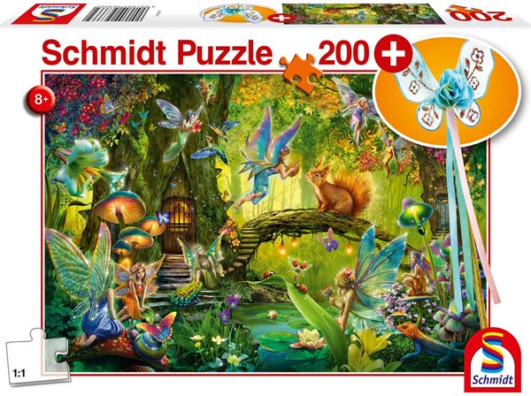 Schmidt Spiele (56333) - "Fairy in the Woods Including Fairy Wand" - 200 pezzi