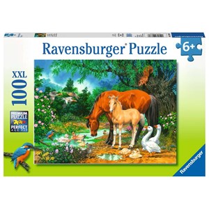 Ravensburger (10833) - "Idyll at the Pond" - 100 pezzi