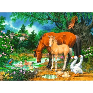 Ravensburger (10833) - "Idyll at the Pond" - 100 pezzi