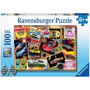 Ravensburger (12899) - "Race Cars" - 100 pezzi