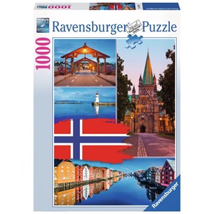 Ravensburger (19845) - "Trondheim Collage" - 1000 pezzi