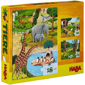 HABA (4960) - "Animals" - 12 15 18 pezzi