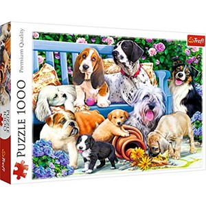 Trefl (10556) - "Dogs in the Garden" - 1000 pezzi