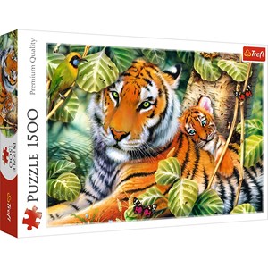 Trefl (26159) - "Two Tigers" - 1500 pezzi