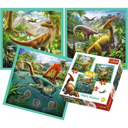 Trefl (34837) - "The extraordinary world of dinosaur" - 20 36 50 pezzi