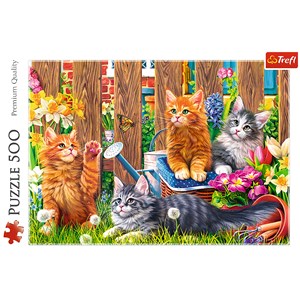 Trefl (37326) - "Kittens in the garden" - 500 pezzi