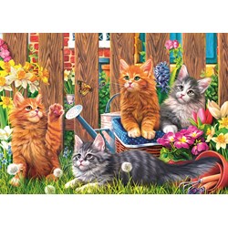 Trefl (37326) - "Kittens in the garden" - 500 pezzi