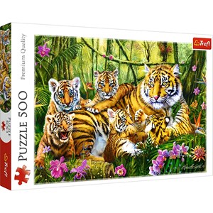 Trefl (37350) - "Family of Tigers" - 500 pezzi
