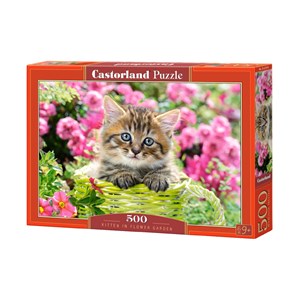 Castorland (B-52974) - "Kitten in Flower Garden" - 500 pezzi