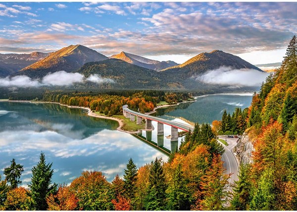 Castorland (B-53353) - "Sunrise over Sylvenstein Lake" - 500 pezzi