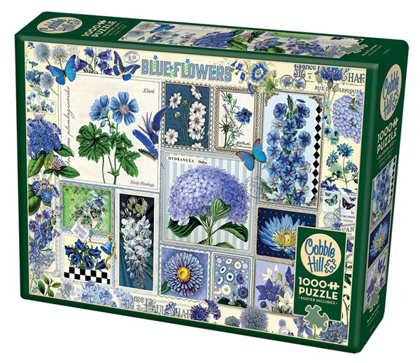 Cobble Hill (80043) - Barbara Behr: "Blue Flowers" - 1000 pezzi
