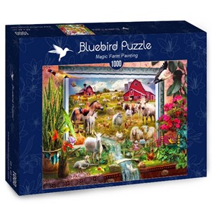 Bluebird Puzzle (70029) - Jan Patrik Krasny: "Magic Farm Painting" - 1000 pezzi