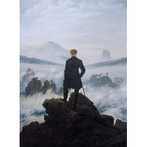 Grafika (01719) - Caspar David Friedrich: "Wanderer above the sea of fog, 1818" - 300 pezzi