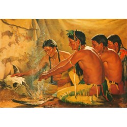 Grafika (00544) - Joseph Henry Sharp: "Prayer to the Spirit of the Buffalo, 1920" - 1000 pezzi