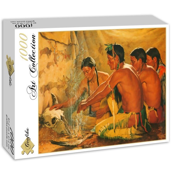 Grafika (00544) - Joseph Henry Sharp: "Prayer to the Spirit of the Buffalo, 1920" - 1000 pezzi