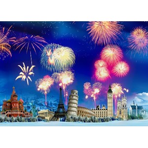 Grafika (t-00869) - "New Year's Eve around the World" - 1000 pezzi