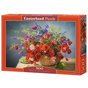 Castorland (B-53506) - "Bouquet with Poppies" - 500 pezzi