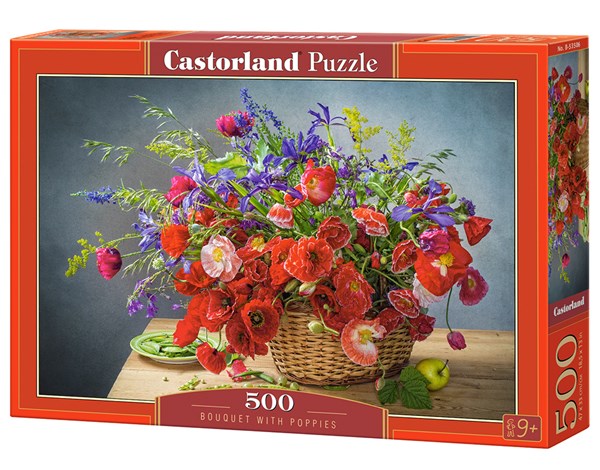 Castorland (B-53506) - "Bouquet with Poppies" - 500 pezzi