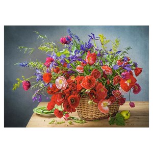 Castorland (B-53506) - "Bouquet with Poppies" - 500 pezzi