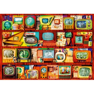 Bluebird Puzzle (70330) - Steve Crisp: "Golden Age of Television-Shelf" - 1000 pezzi