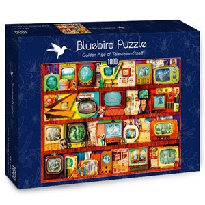 Bluebird Puzzle (70330) - Steve Crisp: "Golden Age of Television-Shelf" - 1000 pezzi