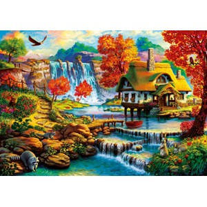 Bluebird Puzzle (70339) - "Country House by the Water Fall" - 1000 pezzi
