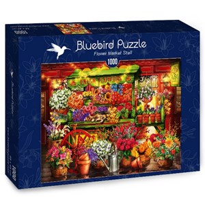 Bluebird Puzzle (70333) - Ciro Marchetti: "Flower Market Stall" - 1000 pezzi