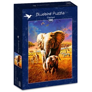 Bluebird Puzzle (70314) - Adrian Chesterman: "Elephant" - 1000 pezzi