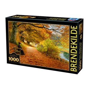 D-Toys (75093) - H. A. Brendekilde: "A Wooded Path in Autumn" - 1000 pezzi