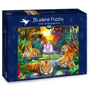 Bluebird Puzzle (70155) - Jan Patrik Krasny: "Family at the Jungle Pool" - 1000 pezzi