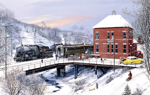 SunsOut (49408) - Larry Fisher: "Holiday With the Family" - 550 pezzi