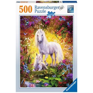 Ravensburger (14825) - "Unicorn and Foal" - 500 pezzi