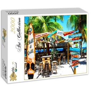 Grafika (02877) - "Willemstad Beach, Curaçao" - 2000 pezzi