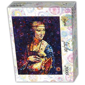 Grafika (t-00887) - Leonardo Da Vinci, Sally Rich: "Lady with an Ermine" - 2000 pezzi