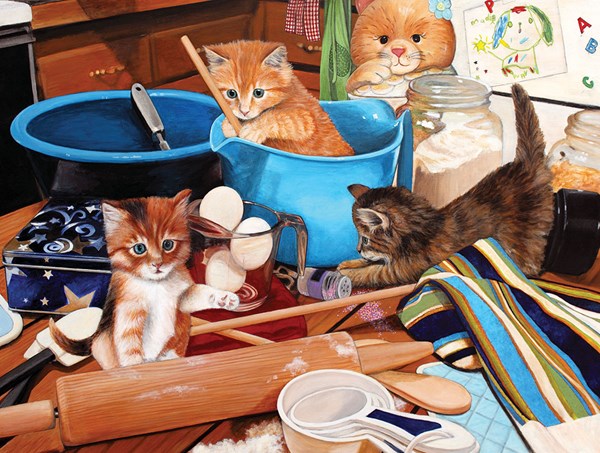 SunsOut (67241) - Julie Bauknecht: "Kittens in the Kitchen" - 1000 pezzi