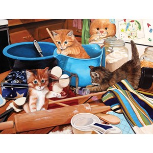 SunsOut (67241) - Julie Bauknecht: "Kittens in the Kitchen" - 1000 pezzi