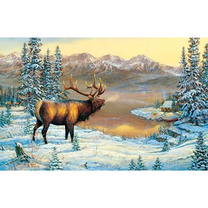 SunsOut (29015) - Sam Timm: "Elk By The Cabin" - 1000 pezzi