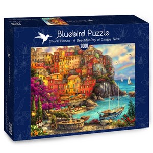Bluebird Puzzle (70055) - Chuck Pinson: "A Beautiful Day at Cinque Terre" - 2000 pezzi