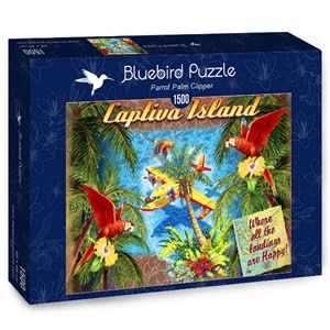 Bluebird Puzzle (70104) - James Mazzotta: "Parrot Palm Clipper" - 1500 pezzi